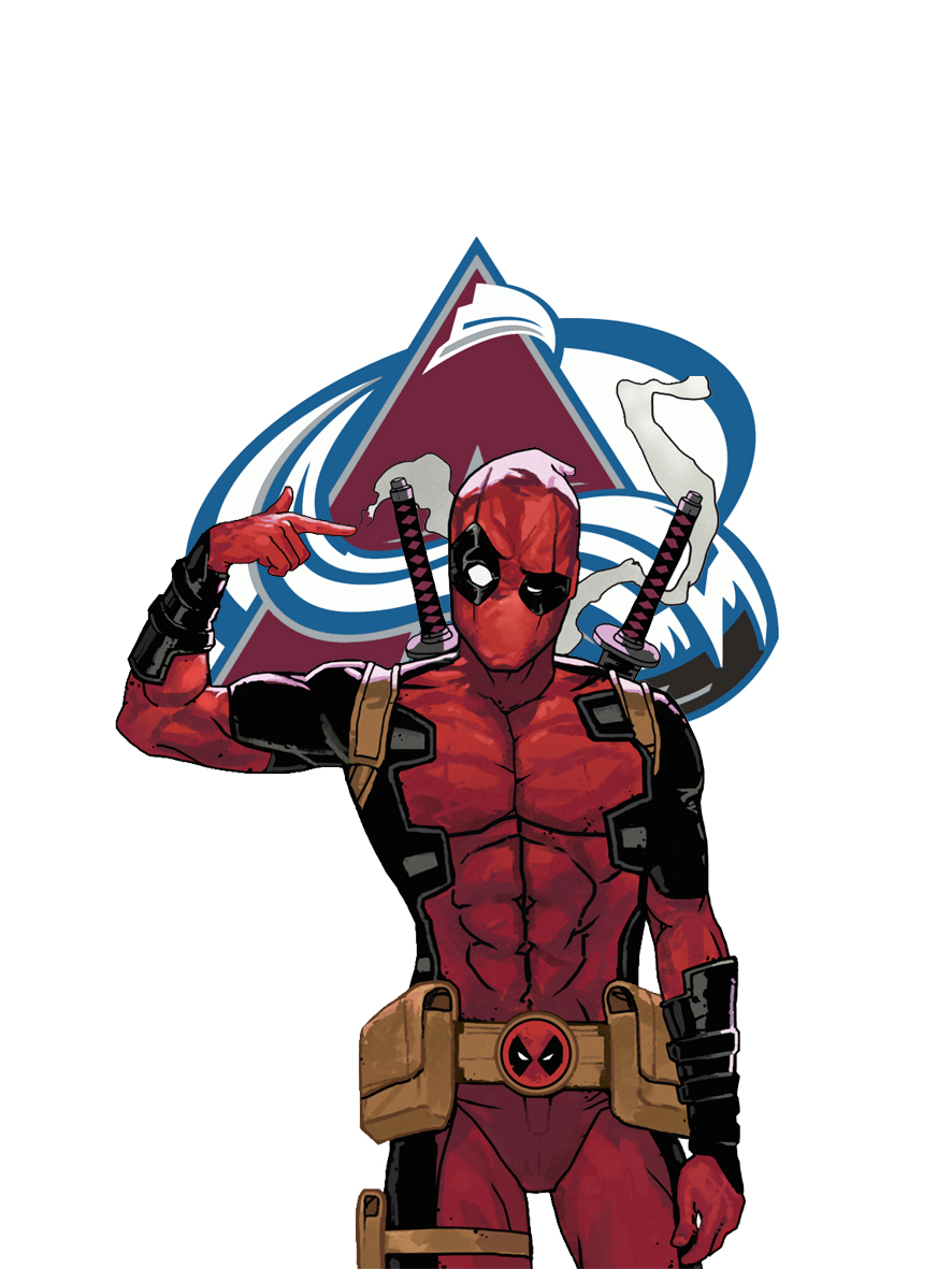 Colorado Avalanche Deadpool Logo iron on paper